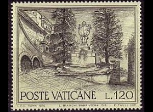 Vatikan Mi.Nr. 691 Bauwerke, Brunnen am Eingang z. Vatikangarten (120)