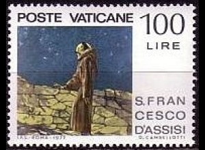 Vatikan Mi.Nr. 697 Hl. Franz v. Assisi, Gem. Cambellotti durch den Mond (100)