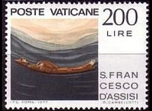 Vatikan Mi.Nr. 700 Hl. Franz v. Assisi, Gem. Cambellotti durch unseren Tod (200)
