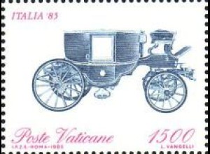 Vatikan Mi.Nr. 881A Int. Briefm.ausst. ITALIA `85, Kutsche (1500 gez.14:13 1/4)