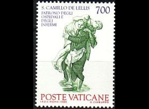 Vatikan Mi.Nr. 894 Schutzpatrone der Kranken Hl. Camillo (700)