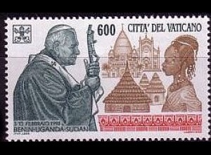 Vatikan Mi.Nr. 1128 Papst Johannes Paul II., Reise nach Benin (600)