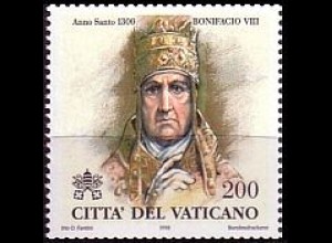 Vatikan Mi.Nr. 1234 Päpste z.Zt. d.hl.Jahre, Bonifatius VIII. (200)