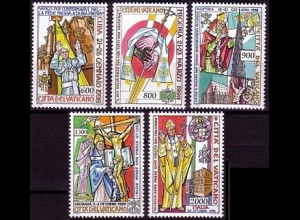 Vatikan Mi.Nr. 1297-1301 Weltreisen Papst Johannes Paul II. (5 Werte)