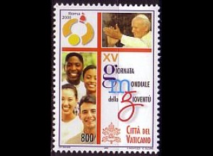 Vatikan Mi.Nr. 1346 Weltjugendtag Rom, Johannes Paul II. + Jugendl. (800)