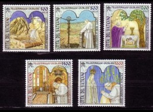 Vatikan Mi.Nr. 1375-79 Pilgerreisen Papst Johannes Paul II. hl. Jahr (5 Werte)
