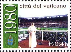 Vatikan Mi.Nr. 1431 25 J. Pont. Johannes Paul II. in Paris (0,41)