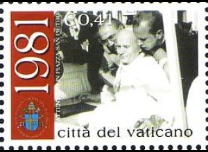 Vatikan Mi.Nr. 1432 25 J. Pont. Johannes Paul II. Petersplatz (0,41)