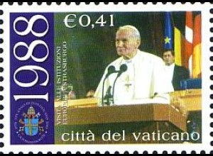 Vatikan Mi.Nr. 1439 25 J. Pont. Johannes Paul II. Europaparlam. (0,41)