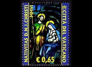 Vatikan Mi.Nr. 1567A Weihnachten 2006, Glasfenster von Consadori, gezähnt (0,65)