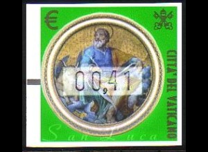 Vatikan Mi.Nr. ATM 14x 4 Evangelisten, Hl. Lukas, norm.Pap (41c)