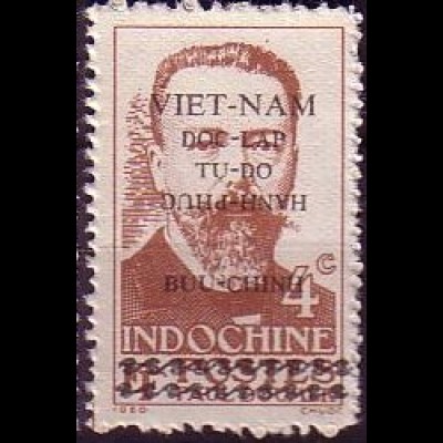Vietnam Dem.Rep. Mi.Nr. 4K P. Doumer, mit Aufdruck (4. Zeile kopfstehend) (4)