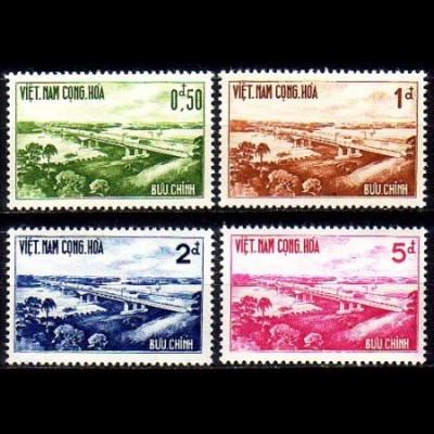 Süd-Vietnam Mi.Nr. 243-246 Fertigstellung Autostraße Saigon-Bien-Hoa (4 Werte)