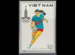 Vietnam Mi.Nr. 1095U Olymp. Sommerspiele Moskau, ungez., Basketball (20)