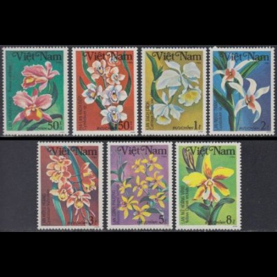 Vietnam Mi.Nr. 1425-31 Orchideen (7 Werte)