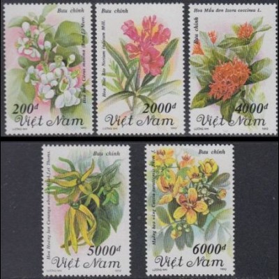 Vietnam Mi.Nr. 2459-63 Baumblüten (5 Werte)