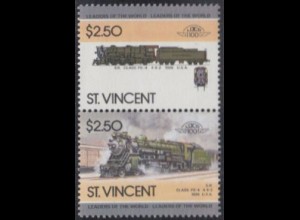St.Vincent Mi.Nr. Zdr.842-43 Lokomotiven, S.R. Class PS-4 (2 Werte)