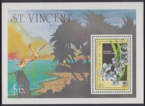 St.Vincent Mi.Nr. Block 106 Int.Gartenbauausstellung EXPO'90, Ionopsis utricul.