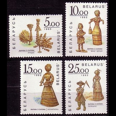 Weißrußland Mi.Nr. 28-31 Strohfiguren (4 Werte)