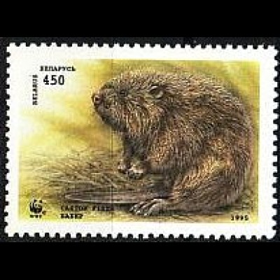 Weißrußland Mi.Nr. 97 Naturschutz, Biber (450)