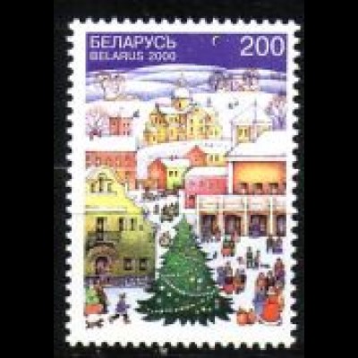 Weißrußland Mi.Nr. 392 Neujahr, Stadtbild m. Weihnachtsbaum (200)