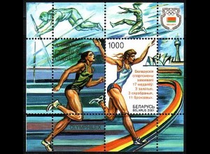 Weißrußland Mi.Nr. Block 23 Olympia 2000, Laufen, weißruss. Medaillengewinne