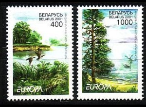 Weißrußland Mi.Nr. 409-10 Europa 2001, Lebensspender Wasser (2 Werte)