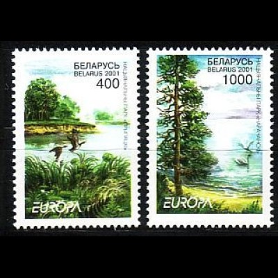 Weißrußland Mi.Nr. 409-10 Europa 2001, Lebensspender Wasser (2 Werte)