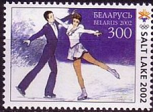 Weißrußland Mi.Nr. 439 Olympia 2002 Eiskunstlauf (300)