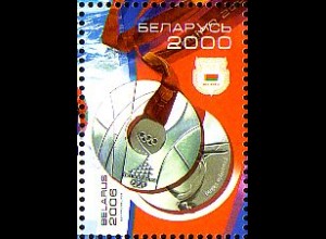 Weißrußland Mi.Nr. 640 Medaillengewinner Olympia Turin (2000)
