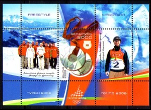 Weißrußland Mi.Nr. Block 51 Medaillengewinner Olympia Turin