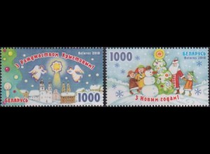 Weißrußland Mi.Nr. 840-41 Weihnachten und Neujahr (2 Werte)