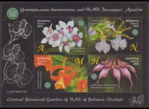 Weißrussland MiNr. Block 132 Botanischer Garten, Orchideen