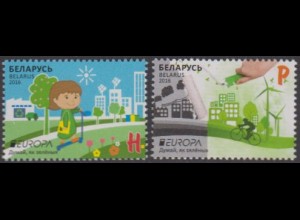 Weißrussland MiNr. 1109-10 Europa 16, Umweltbewusst leben (2 Werte)