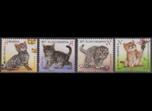 Weißrussland MiNr. 1169-72 Kindermarken, Junge Katzen (4 Werte)