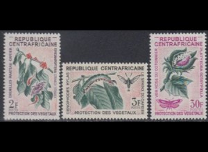 Zentralafrikan.Rep. Mi.Nr. 88-90 Pflanzenschutz (3 Werte)