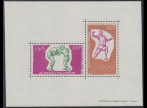 Zentralafrikan.Rep. Mi.Nr. Block 6 Olympia 1972 München, Boxen, Weitsprung 