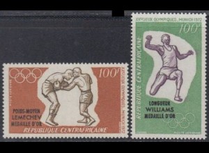 Zentralafrikan.Rep. Mi.Nr. 289-90 Olympia 1972 München, Sieger (2 Werte)