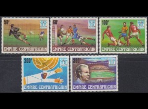 Zentralafrikan.Rep. Mi.Nr. 513-17 Fußball-WM 1978 (5 Werte)