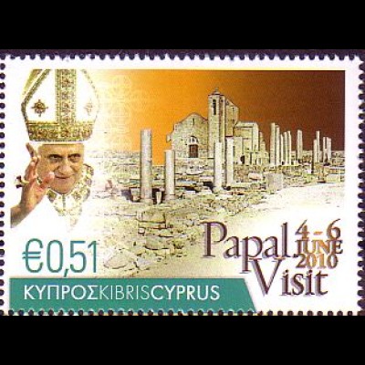 Zypern Mi.Nr. 1183 Besuch Papst Benedikt XVI auf Zypern (0,51)