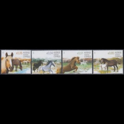 Zypern Mi.Nr. 1226-29 Pferde (4 Werte)