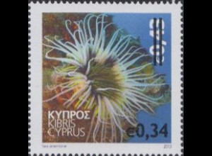 Zypern Mi.Nr. 1319 Meeresfauna, Koralle, mit Aufdruck (0,34 a.0,43)
