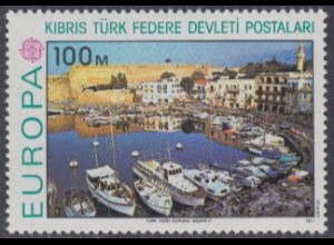 Zypern (türk.) Mi.Nr. 42 Europa 77, Landschaften, Hafen Kyrenia (100)