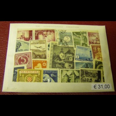 Kroatien, Paket mit 200 verschiedenen Briefmarken (Bild ähnlich)