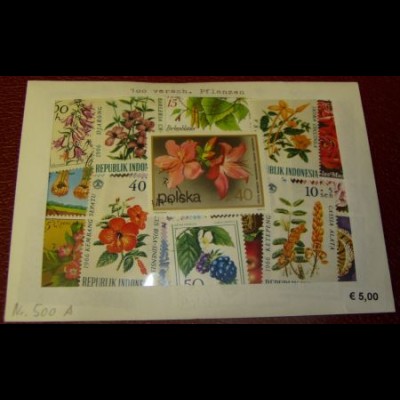 Pflanzen, Paket mit 100 verschiedenen Briefmarken (A)(Bild ähnlich)