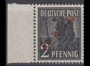 Berlin Mi.Nr. 21 Rotaufdruck (2) (mit Seitenrand: siehe Bild)