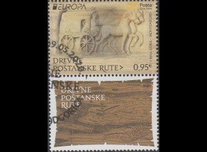 Montenegro Mi.Nr. 448 Europa 2020, Alte Postwege (0,95) + Zierfeld (wie abgebildet)