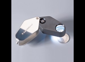 Leuchtturm LED-Einschlaglupe, 10-fache Vergrößerung, Ø 18 mm