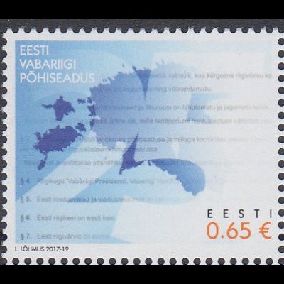 Estland MiNr. 896, 25 Jahre Verfassung (0,65)