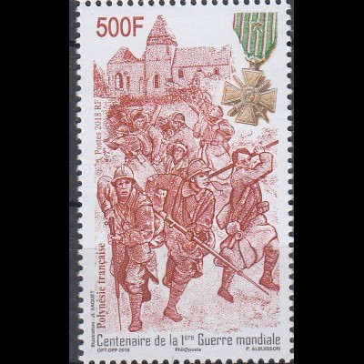 Franz. Polynesien Mi.Nr. 1396, 100 Jahre Beendigung des Ersten Weltkrieges (500)